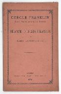 Séance d'inauguration du mardi 19 décembre 1871. Cercle Franklin