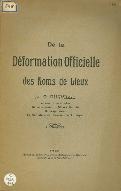 De la déformation officielle des noms de lieux