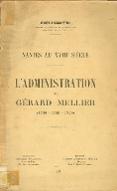 Nantes au XVIIIe [18e] siècle : l'administration de Gérard Mellier (1709-1720-1729)