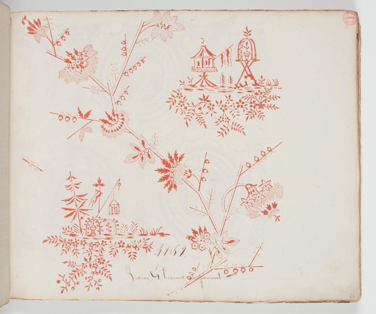 Dessin des indiennes de traite, Favre, Petitpierre et Compagnie, à Nantes