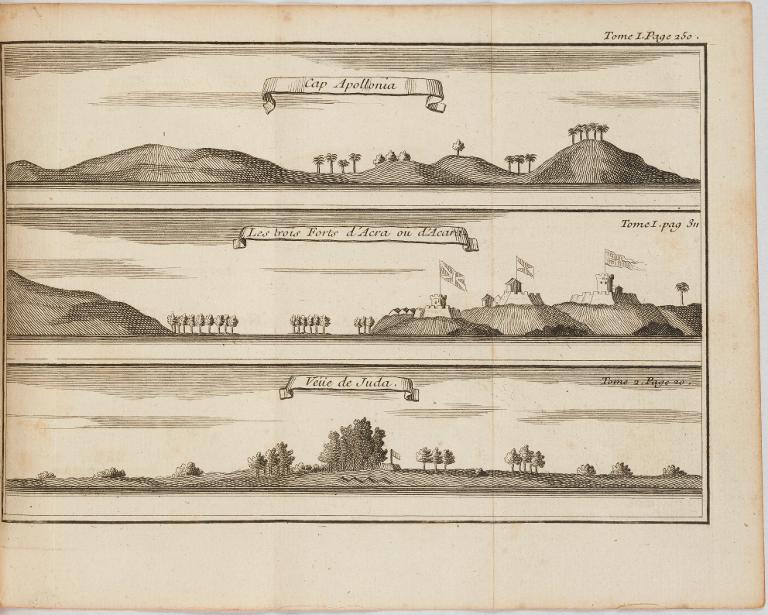 Cap Apollonia. Les trois Forts d'Acra ou d'Acara. Veüe de Juda