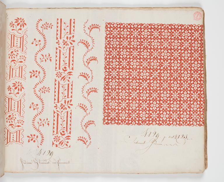 Dessin des indiennes de traite, Favre, Petitpierre et Compagnie, à Nantes