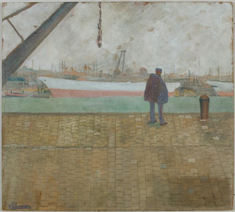 Le port dans le brouillard
