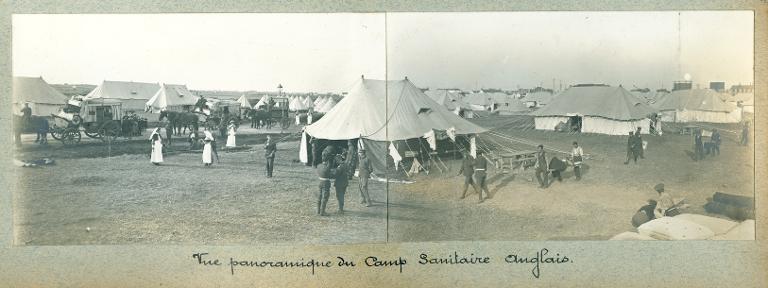 Vue panoramique du camp sanitaire anglais