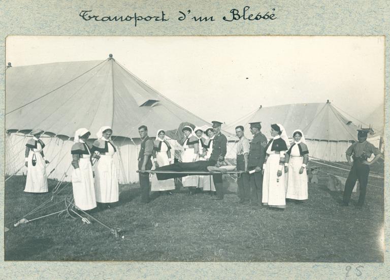 Transport d'un blessé