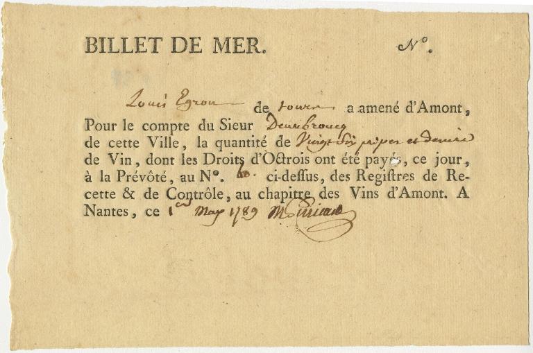 Billet de mer