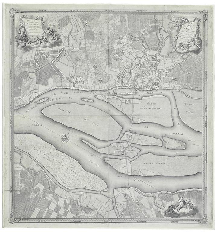 Plan de la ville de Nantes et de ses faubourgs