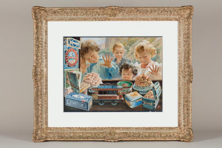 Les enfants à la vitrine
