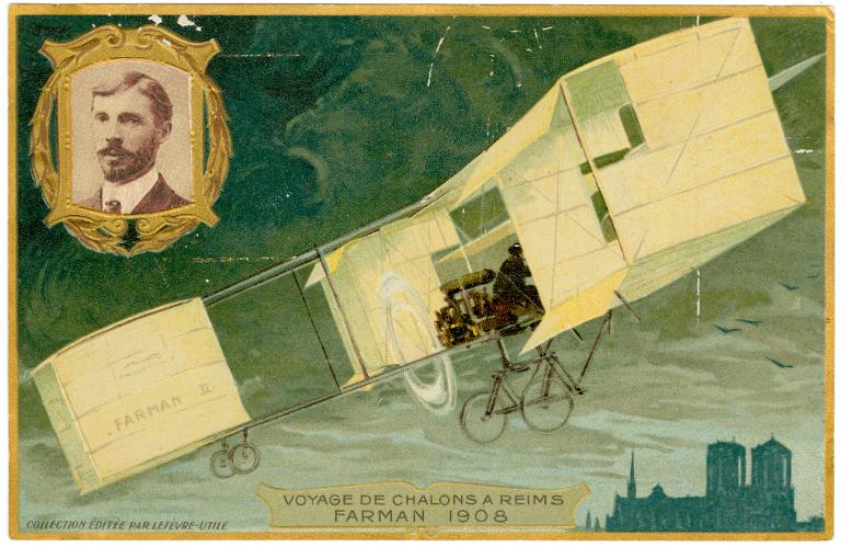 Voyage de Chalons à Reims. Farman 1908