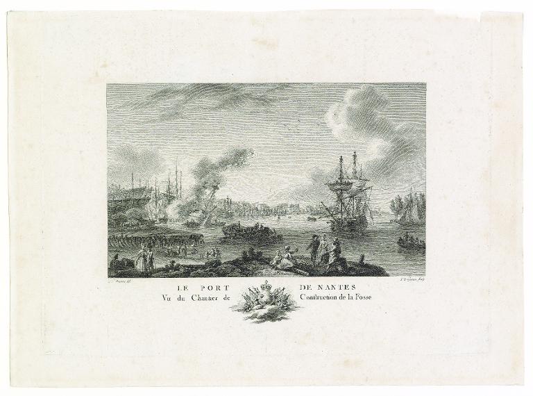 Le port de Nantes Vu du Chantier de Construction de la Fosse