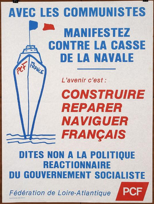 Avec les communistes manifestez contre la casse de la navale