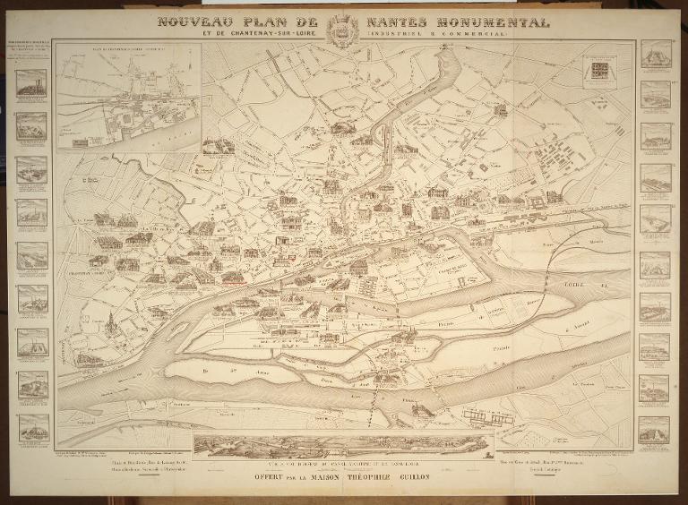 Nouveau plan de Nantes monumental et de Chantenay-sur-Loire (industriel et commercial)