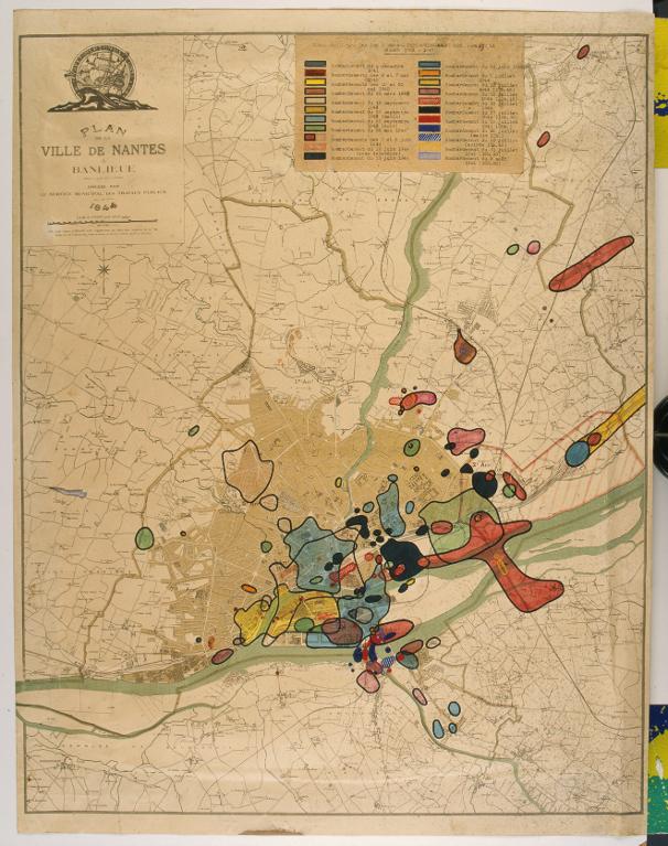 Plan de la ville de Nantes et banlieue