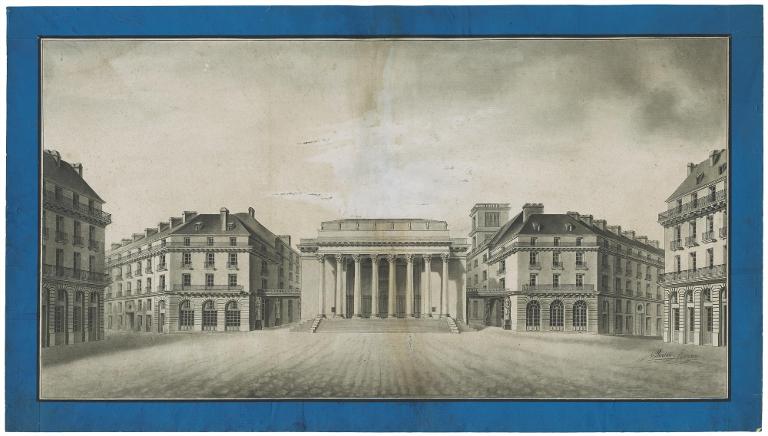 Nantes, place et théâtre Graslin
