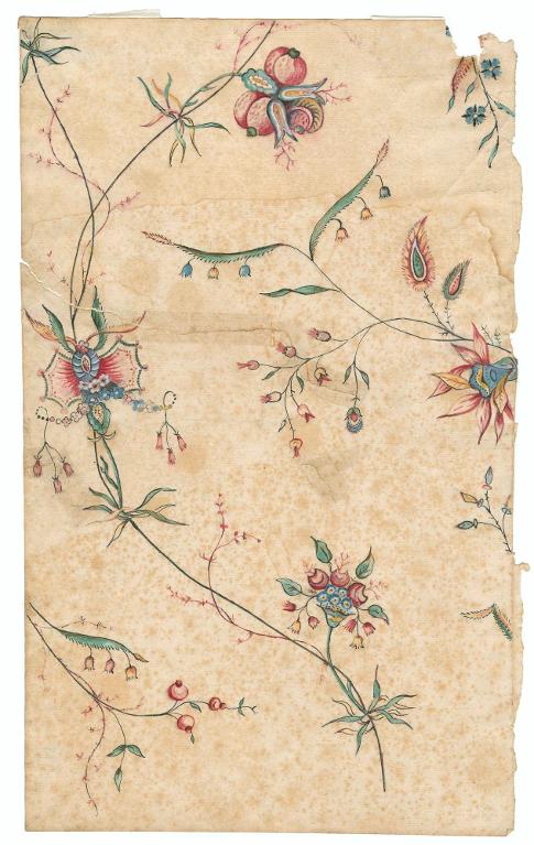 Dessin d'empreinte pour toile imprimée au motif floral