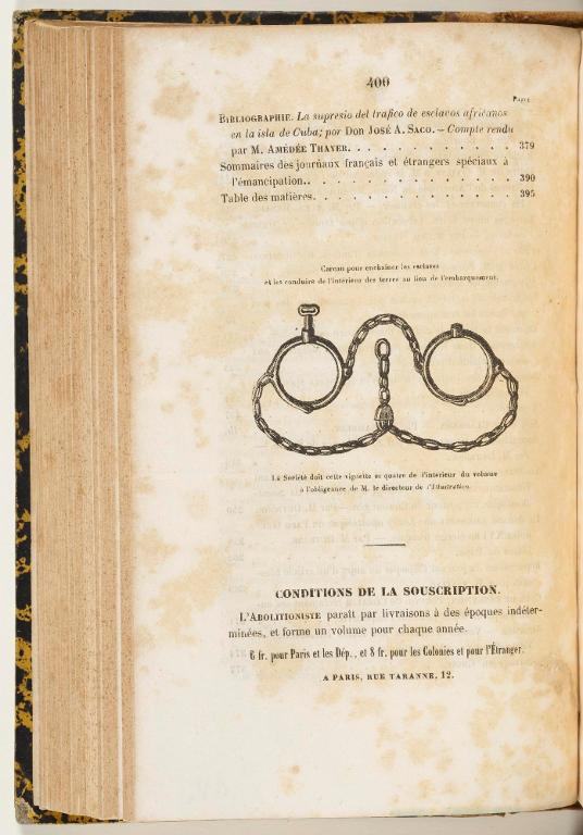 Carcan pour enchaîner les esclaves et les conduire de l'intérieur des terres au lieu de l'embarquement
